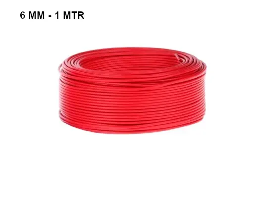 Cable Solar Rojo 6 MM por Metro lineal