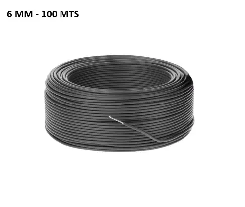 Cable Negro 6 MM rollos 100 mts