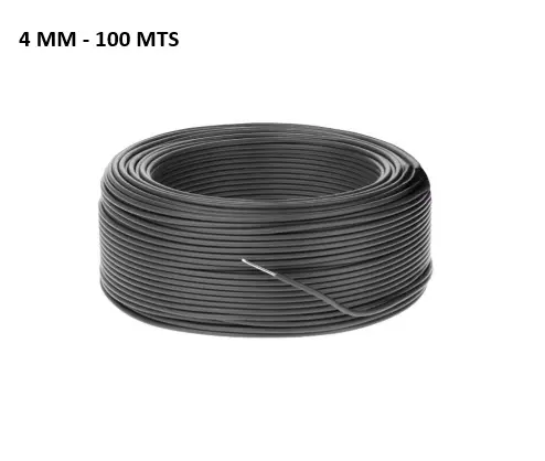 Cable Negro 4 MM rollos 100 mts