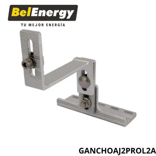 [GANCHOAJ2PROL2A] FIJACIÓN PARA TECHO DE TEJAS COLONIALES CON EXTENSIÓN - 2 PIEZAS