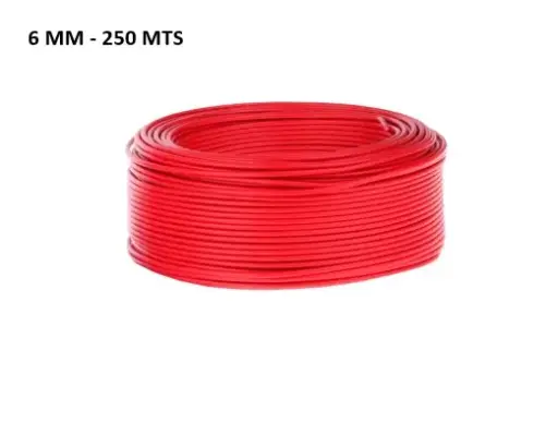 [CBSOLAM-6MM-VM 250] Cable Rojo 6 MM rollos 250 mts