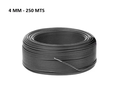 [CBSOLBE-4MM-PT 250] Cable Negro 4 MM rollos 250 mts