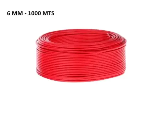 [CBSOLAM-6MM-VM 1000] Cable Rojo 6 MM rollos 1000 mts