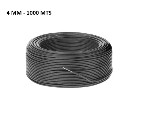 [CBSOLBE-4MM-PT 1000] Cable Negro 4 MM rollos 1000 mts